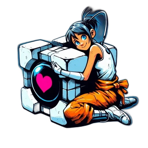 robot, weapon, cyberpunk, comic book art transparent PNG cut-out