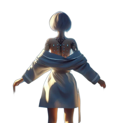 dress, mask, staff, creature transparent PNG cut-out