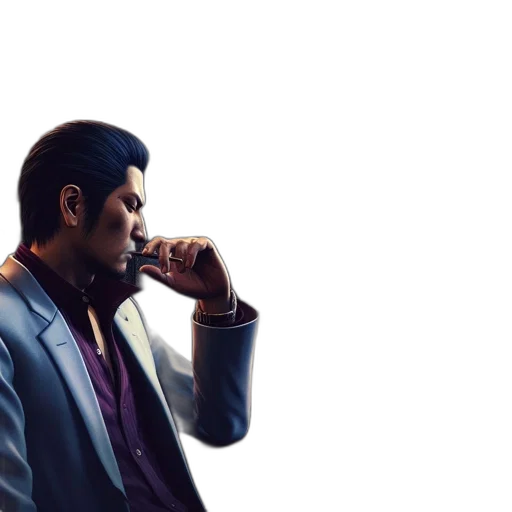 jacket, face, bottle, staff transparent PNG cut-out