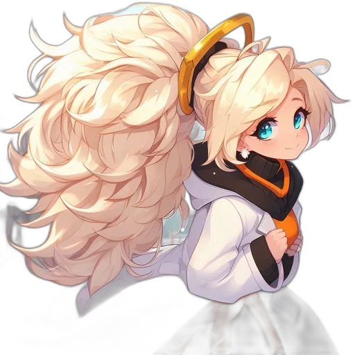 hair, staff, crown, dragon transparent PNG cut-out