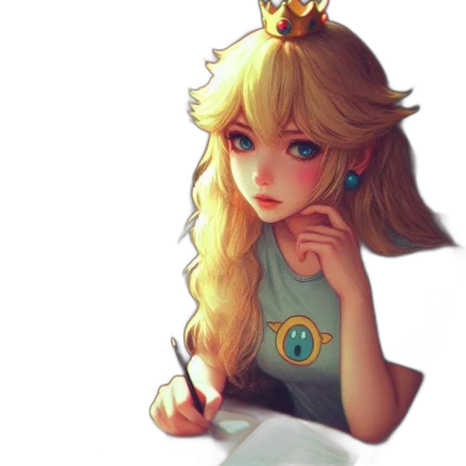 crown, dress, staff, face transparent PNG cut-out