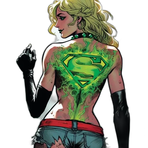 comic book art, concept art, cyberpunk, green transparent PNG cut-out