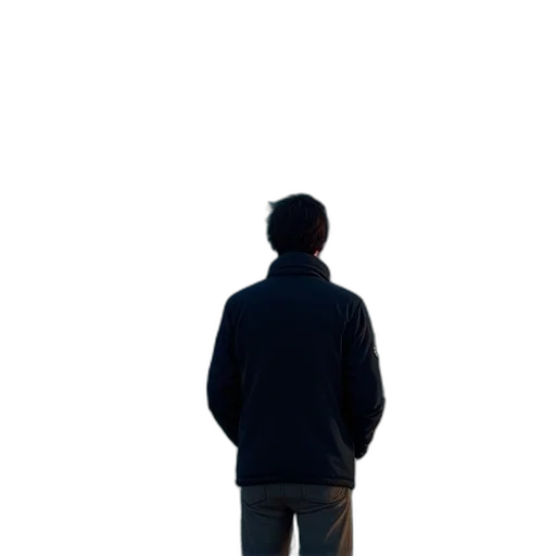 jacket, staff, robot, face transparent PNG cut-out
