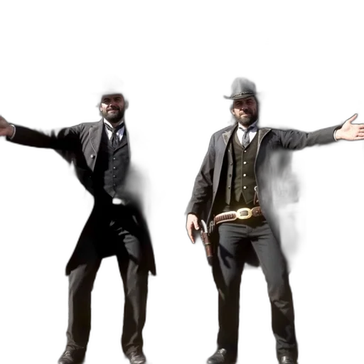concept art, 3d render, two, men transparent PNG cut-out