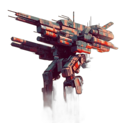 robot, weapon, concept art, cyberpunk transparent PNG cut-out