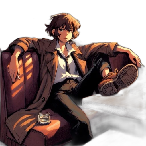 jacket, furniture, concept art, comic book art transparent PNG cut-out