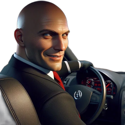 car, face, jacket, staff transparent PNG cut-out