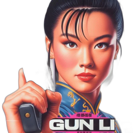 weapon, face, robot, vaporwave transparent PNG cut-out