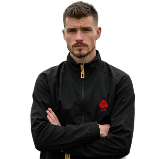 jacket, staff, man, short transparent PNG cut-out