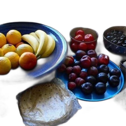 food, crown, 3d render, photorealistic transparent PNG cut-out