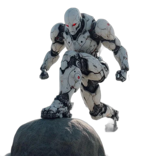 robot, creature, weapon, 3d render transparent PNG cut-out