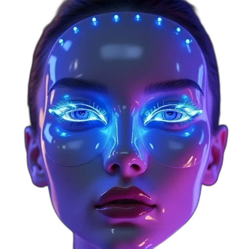 robot, face, mask, jewelry transparent PNG cut-out