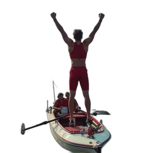 olympic, hopeful, hoisted, back transparent PNG cut-out