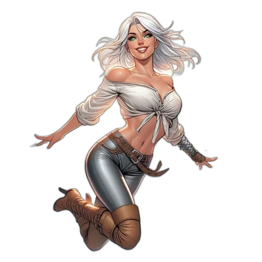 comic book art, fantasy art, concept art, cartoon transparent PNG cut-out
