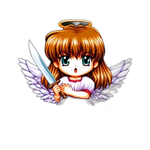 staff, jewelry, pixel art, anime transparent PNG cut-out