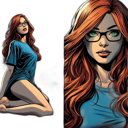 comic book art, cartoon, concept art, fantasy art transparent PNG cut-out