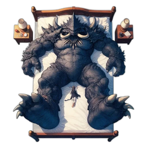 creature, dragon, furniture, animal transparent PNG cut-out