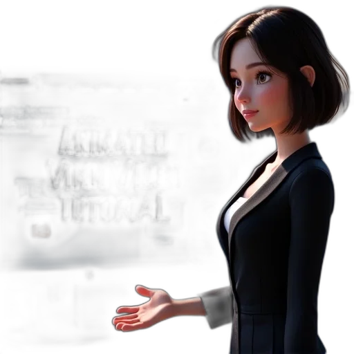 dress, robot, concept art, 3d render transparent PNG cut-out