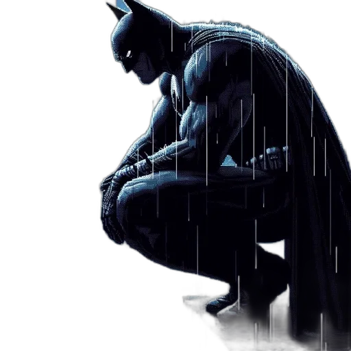 comic book art, concept art, batman, stands transparent PNG cut-out