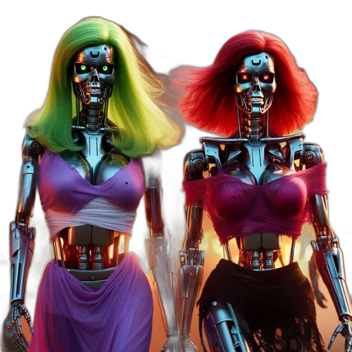 robot, concept art, comic book art, cyberpunk transparent PNG cut-out