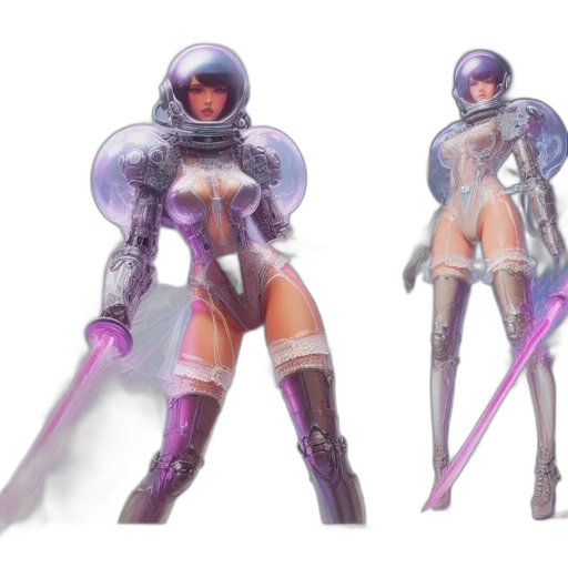 concept art, cyberpunk, fantasy art, 3d render transparent PNG cut-out