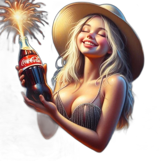 bottle, food, photorealistic, oil painting transparent PNG cut-out