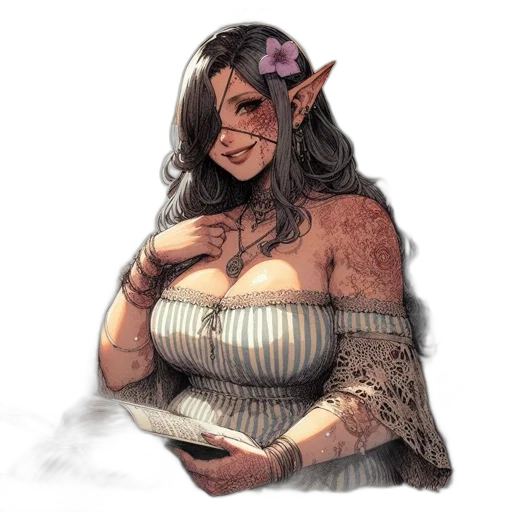 dress, fantasy art, concept art, watercolor transparent PNG cut-out