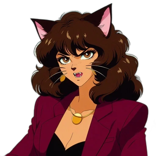 staff, anime, cartoon, vaporwave transparent PNG cut-out