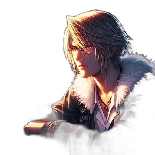 face, jacket, staff, sword transparent PNG cut-out