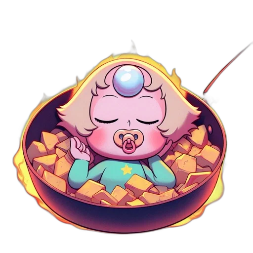 food, concept art, pixel art, 3d render transparent PNG cut-out