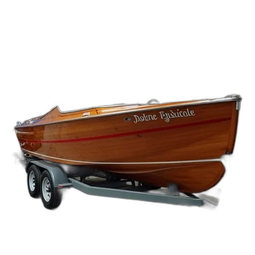 wooden, boat, red, stripe transparent PNG cut-out