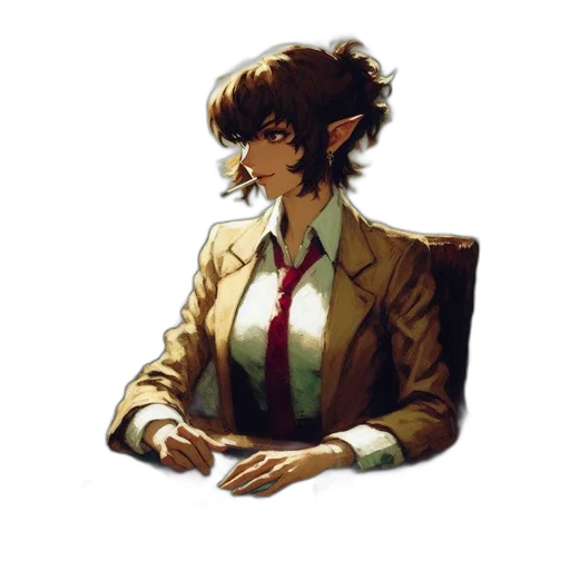 staff, face, jacket, creature transparent PNG cut-out