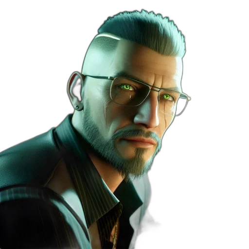 jacket, face, staff, robot transparent PNG cut-out
