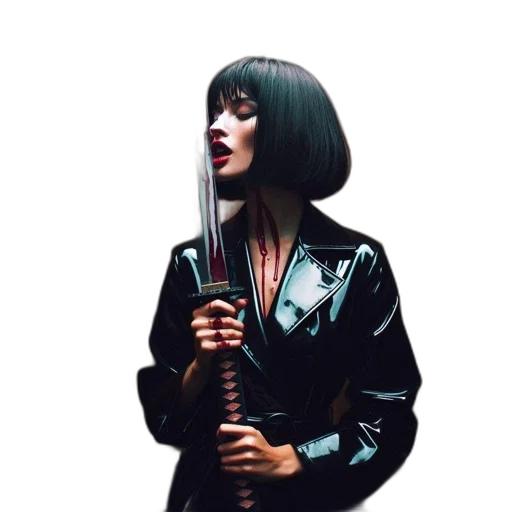 jacket, umbrella, sword, weapon transparent PNG cut-out