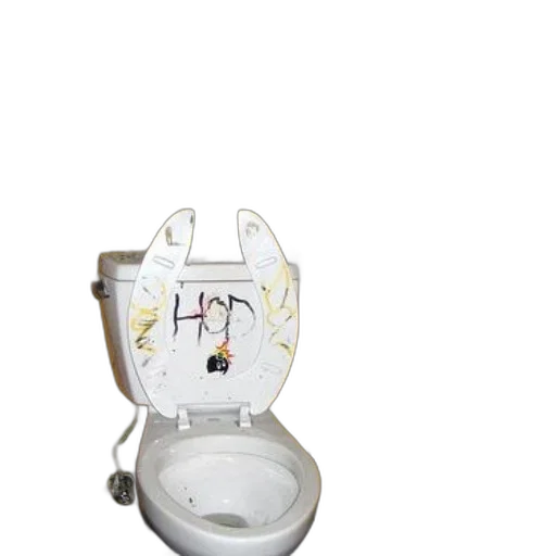 robot, mask, graffiti-covered, bathroom transparent PNG cut-out