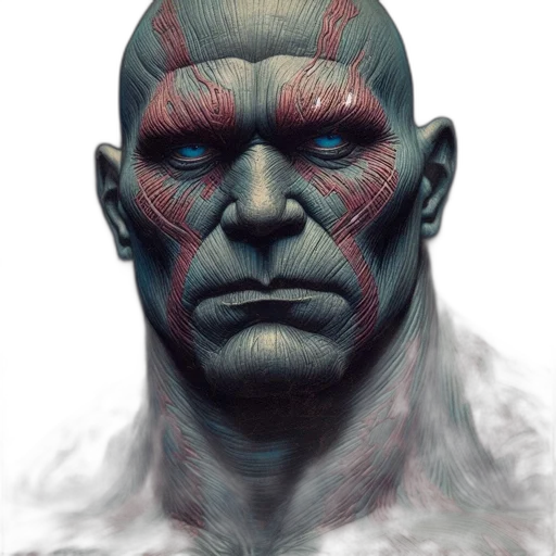 face, mask, creature, concept art transparent PNG cut-out