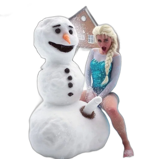 dress, snow, animated, scene transparent PNG cut-out