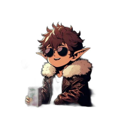 dragon, staff, creature, jacket transparent PNG cut-out