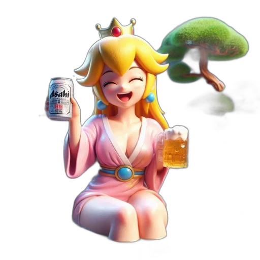 crown, bottle, creature, pixel art transparent PNG cut-out