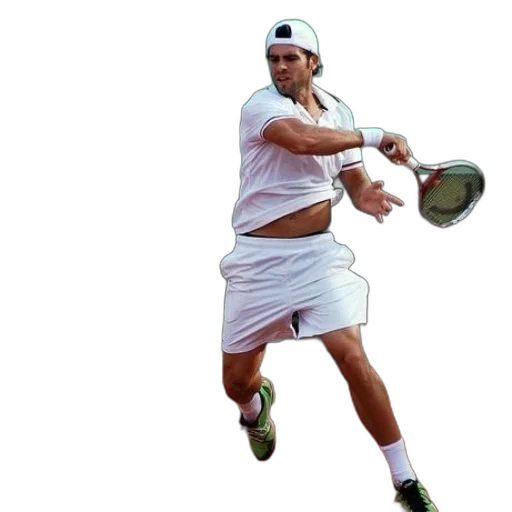 photorealistic, tennis, player, white transparent PNG cut-out