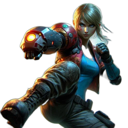 weapon, concept art, cyberpunk, comic book art transparent PNG cut-out