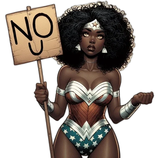 comic book art, concept art, cartoon, woman transparent PNG cut-out