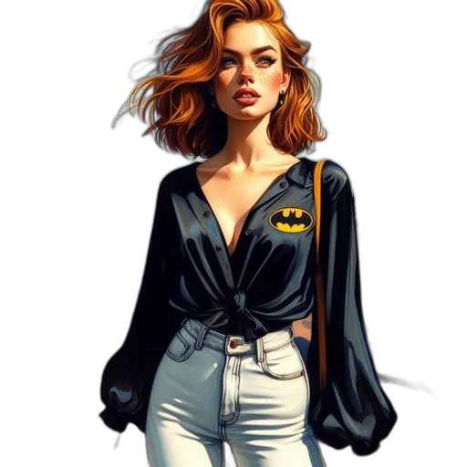 jacket, dress, comic book art, photorealistic transparent PNG cut-out