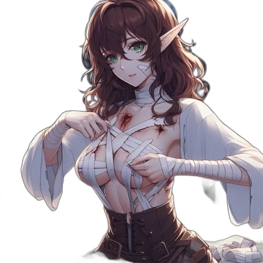 staff, weapon, dress, crown transparent PNG cut-out