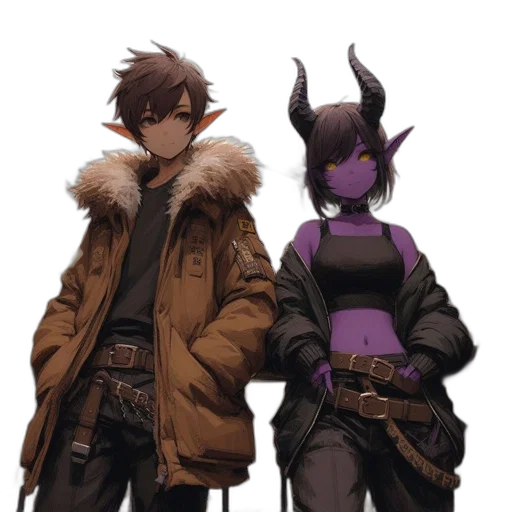 jacket, staff, concept art, fantasy art transparent PNG cut-out