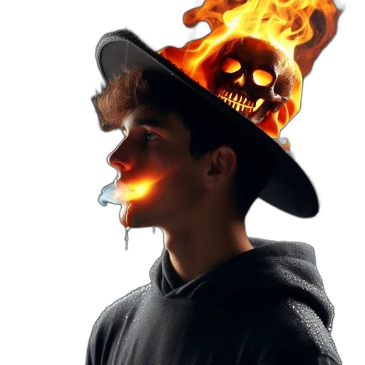 hat, mask, face, staff transparent PNG cut-out