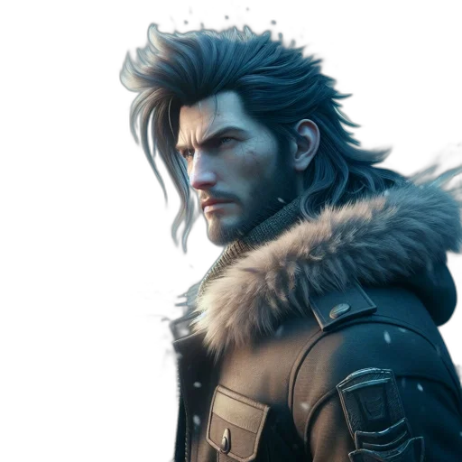 jacket, hair, dragon, face transparent PNG cut-out