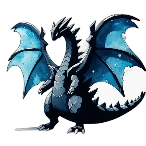 dragon, creature, staff, animal transparent PNG cut-out