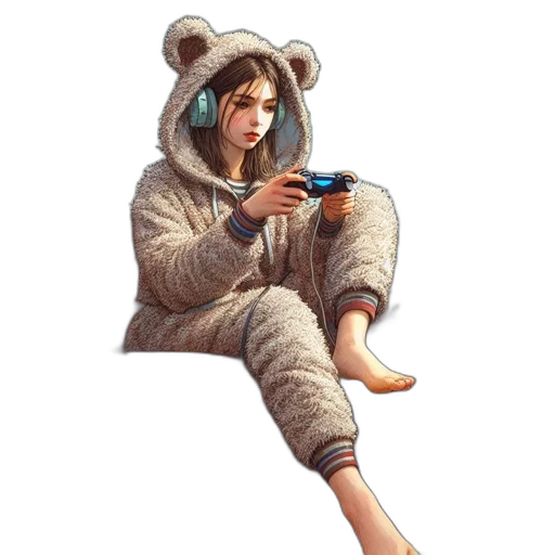 creature, jacket, staff, weapon transparent PNG cut-out