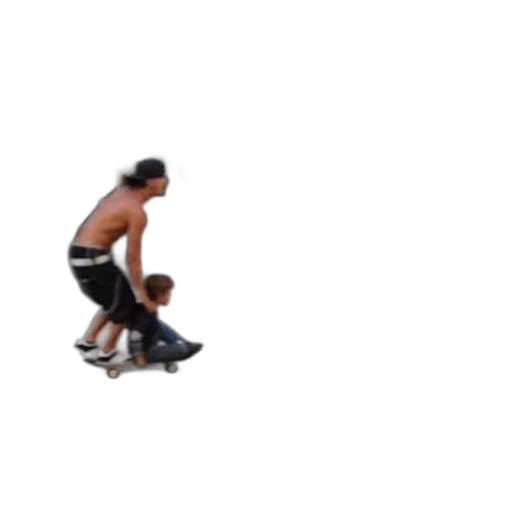 shirtless, man, child, ride transparent PNG cut-out